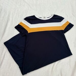 Eye Candy Blue and Gold Women’s T-shirt Dress